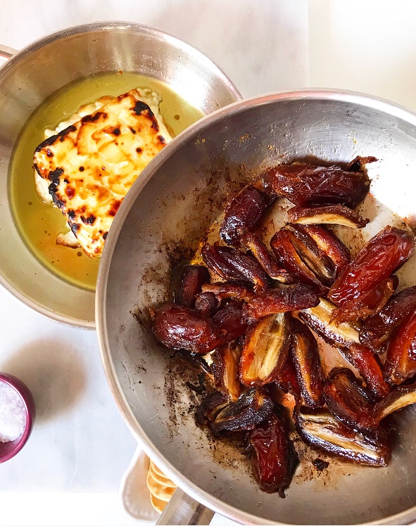 Baked Feta with Sautéed Dates