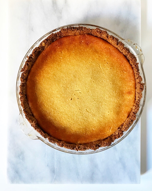 Buttermilk Pie with Oatmeal Crust {Gluten-Free}