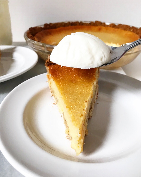 Buttermilk Pie with Oatmeal Crust {Gluten-Free}