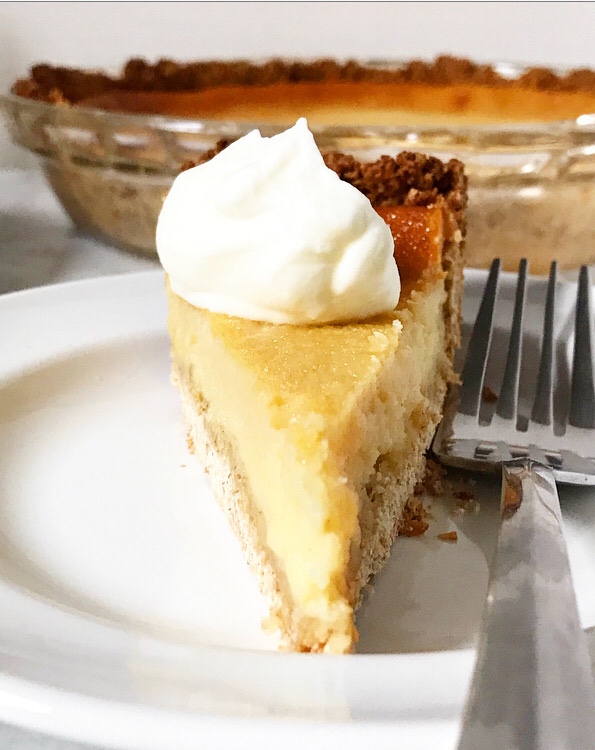 Buttermilk Pie with Oatmeal Crust {Gluten-Free}