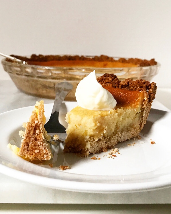 Buttermilk Pie with Oatmeal Crust {Gluten-Free}