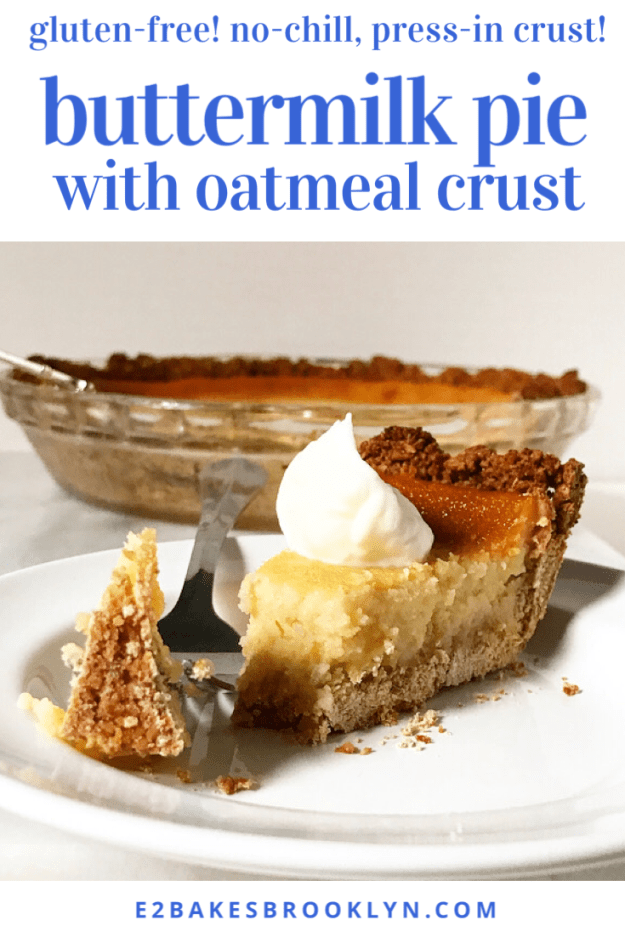 Buttermilk Pie with Oatmeal Crust {Gluten-Free}