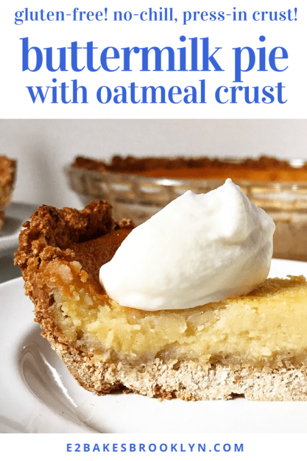 Buttermilk Pie with Oatmeal Crust {Gluten-Free}