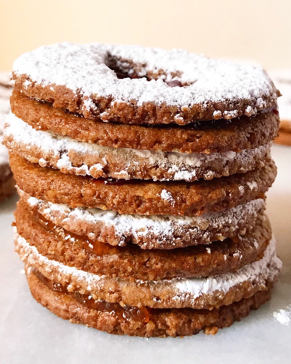 Oat-Pecan Linzer Cookies {Vegan & Gluten-Free}