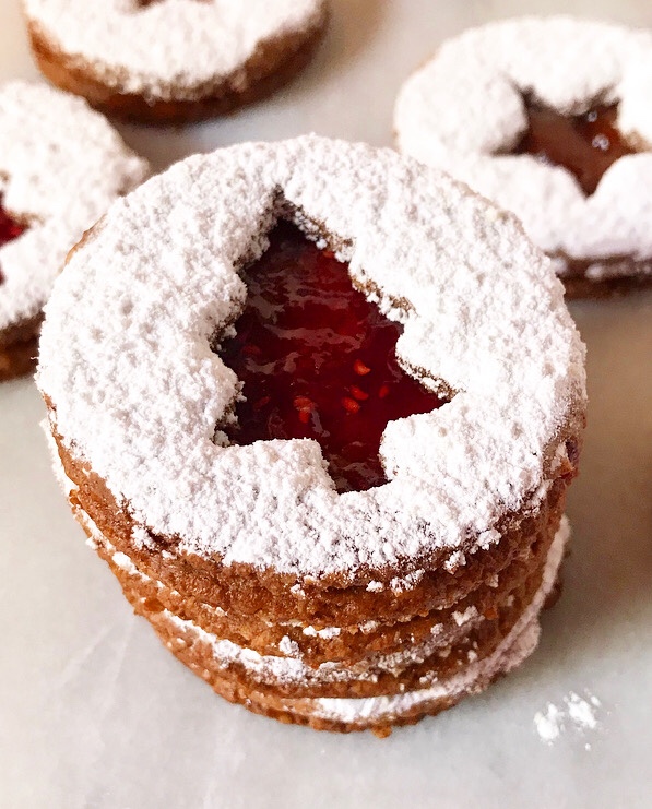 Oat-Pecan Linzer Cookies {Vegan & Gluten-Free}