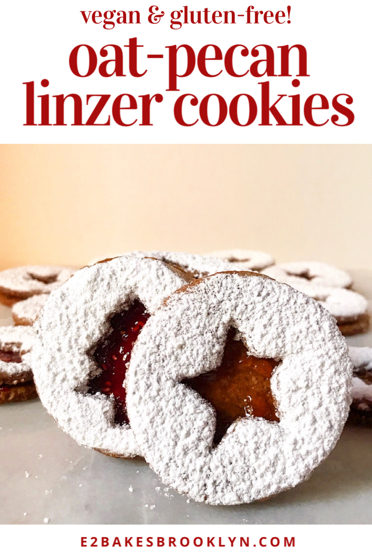Oat-Pecan Linzer Cookies {Vegan & Gluten-Free}