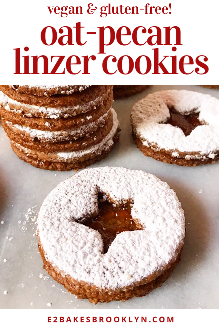 Oat-Pecan Linzer Cookies {Vegan & Gluten-Free}