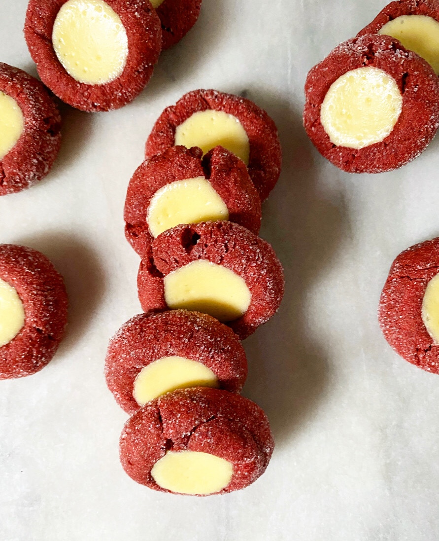 Red Velvet Cheesecake Thumbprints