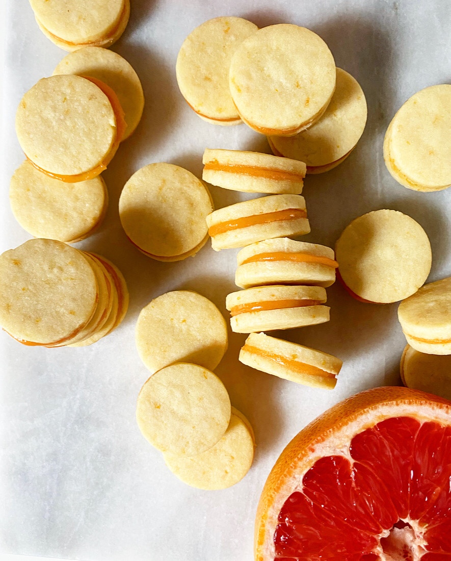 Grapefruit Sandwich Cookies