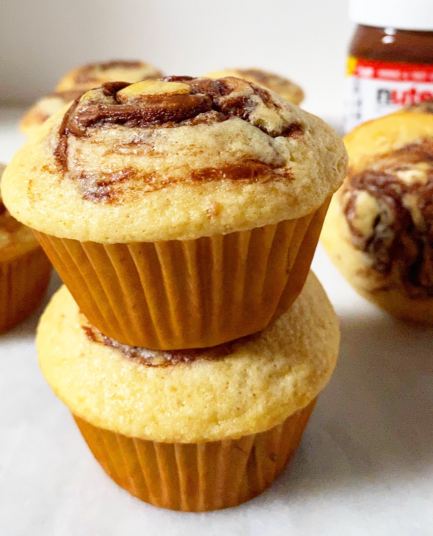 Brown Butter Nutella Swirl Muffins