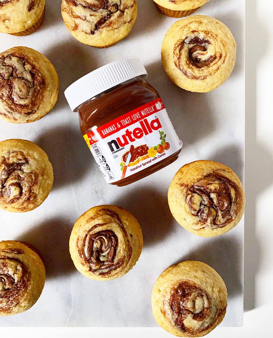 Brown Butter Nutella Swirl Muffins