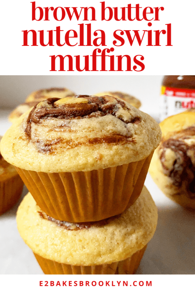 Brown Butter Nutella Swirl Muffins