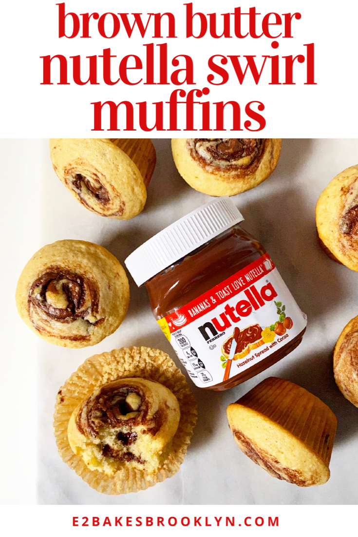 Brown Butter Nutella Swirl Muffins