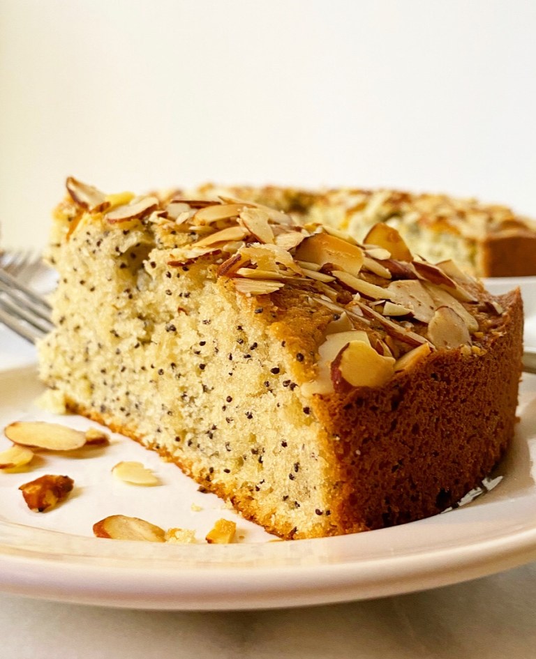 Almond Poppy Seed Coffee Cake e2 bakes brooklyn