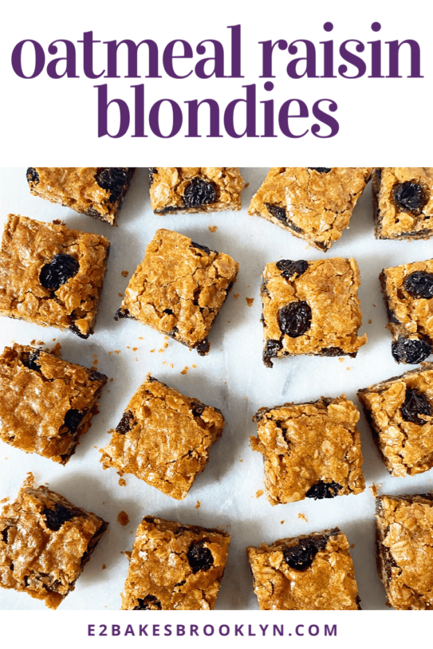 Oatmeal Raisin Blondies