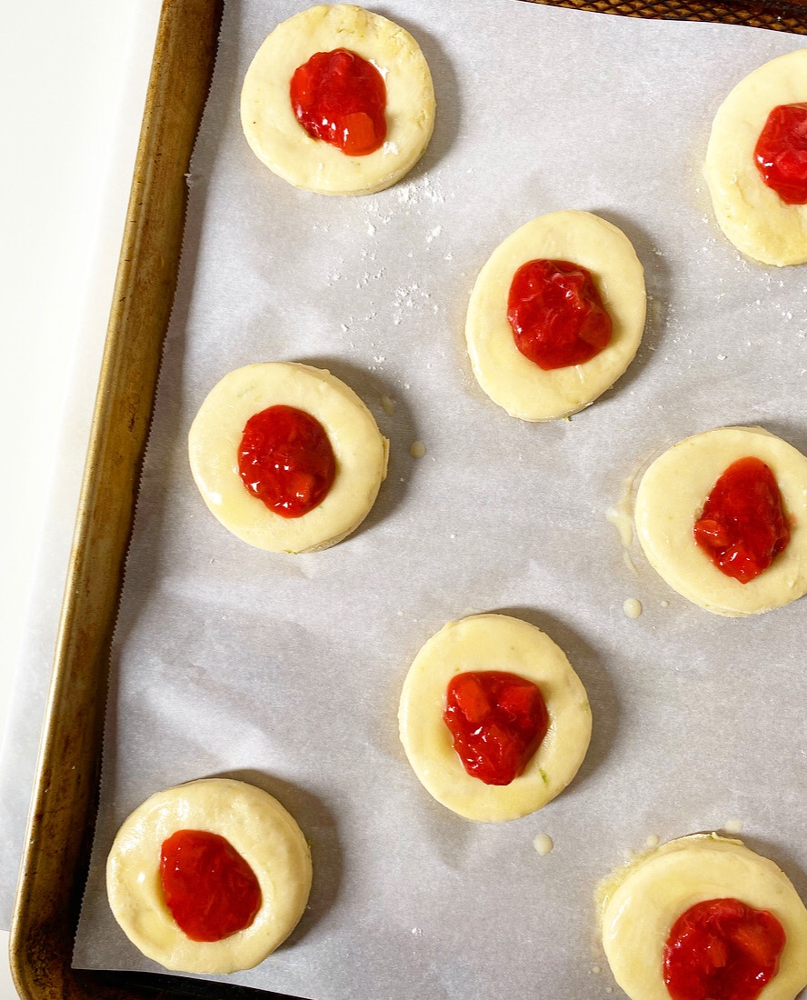 Strawberry Rhubarb Kolaches