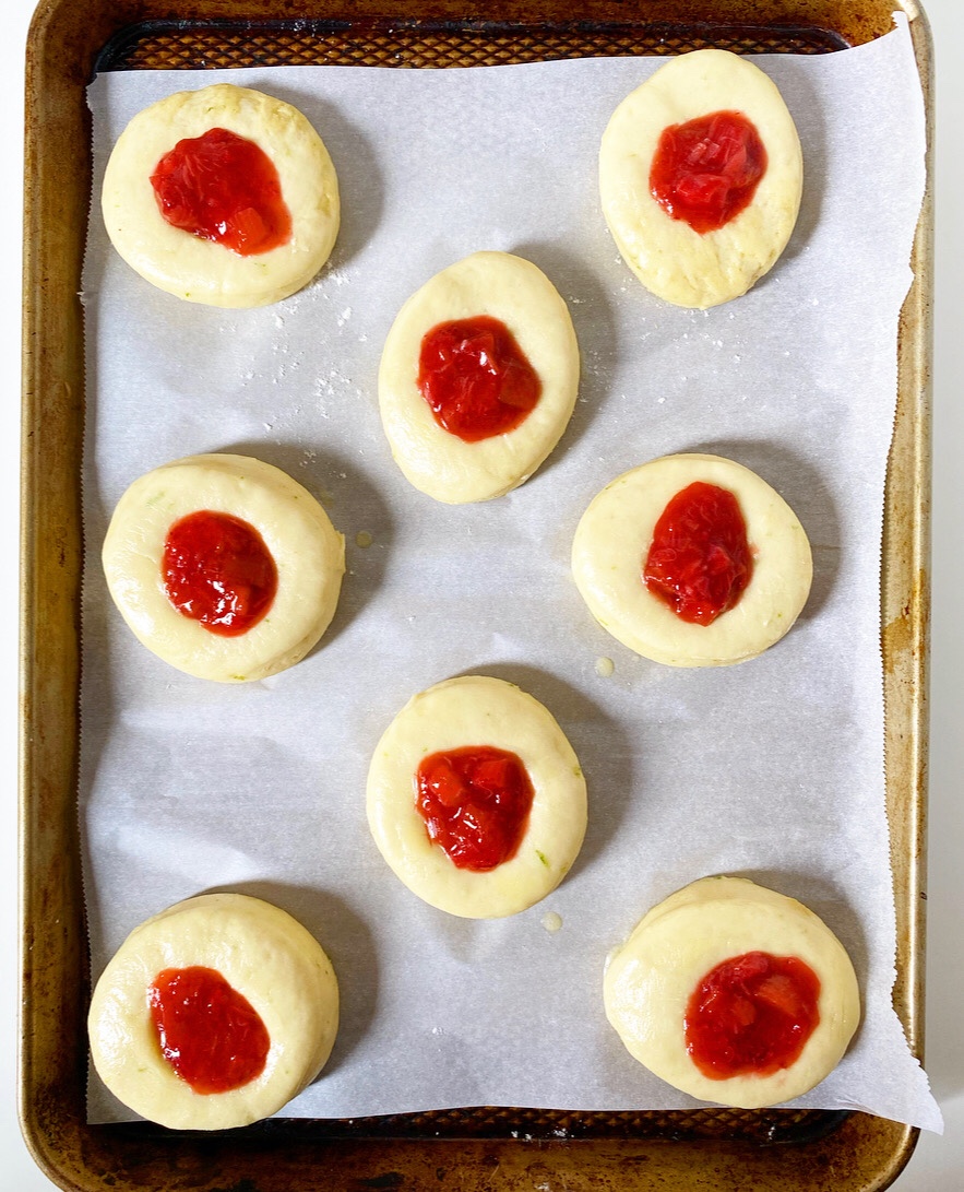 Strawberry Rhubarb Kolaches