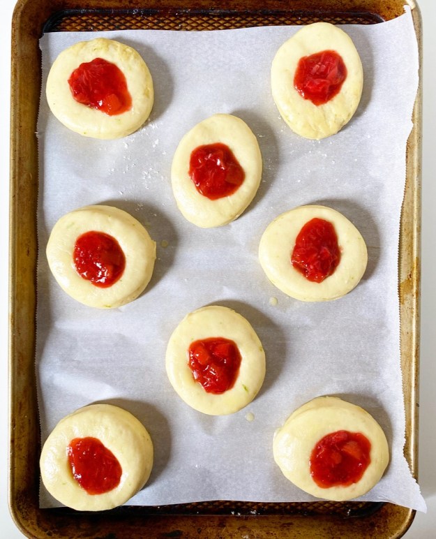 Strawberry Rhubarb Kolaches
