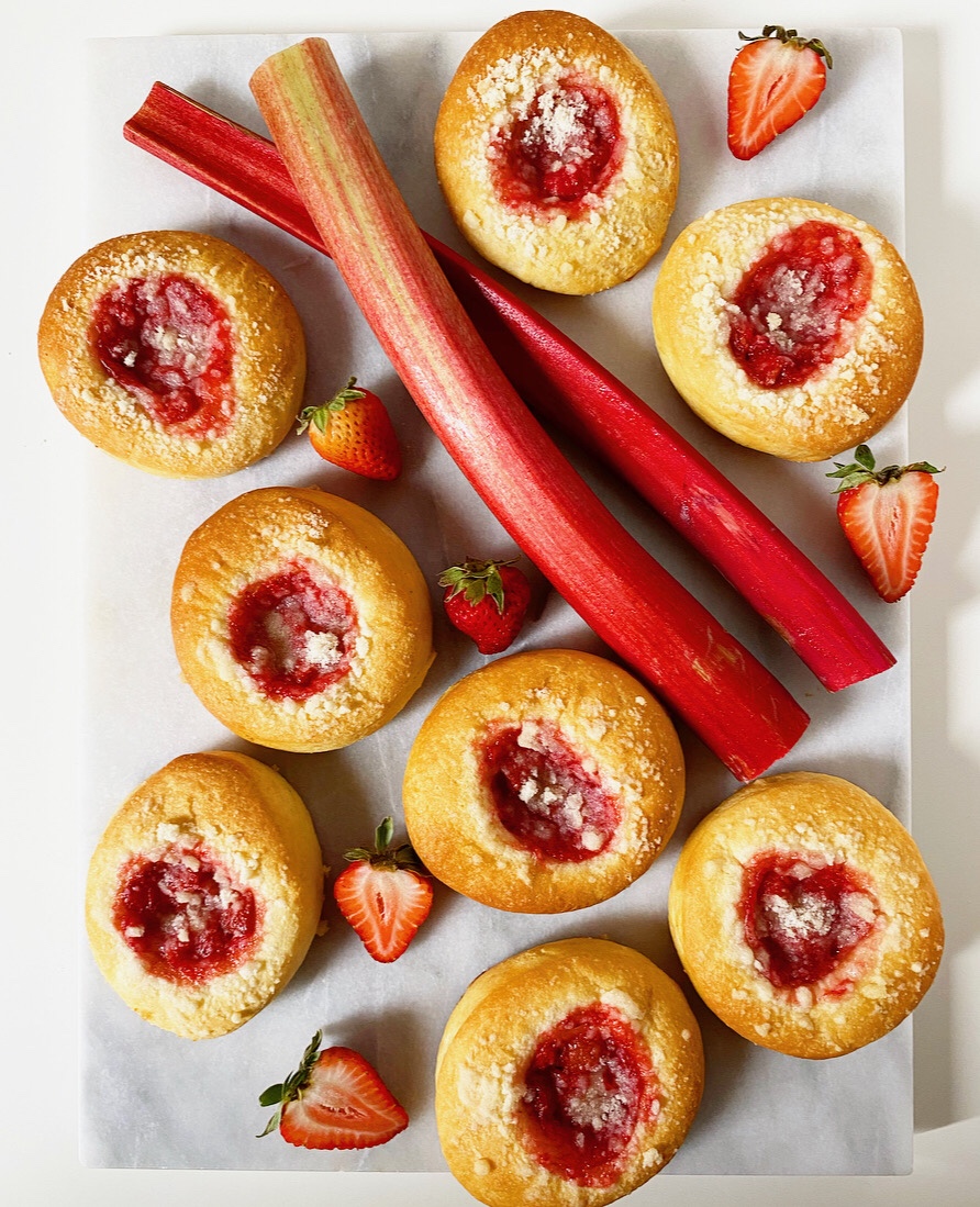 Strawberry Rhubarb Kolaches