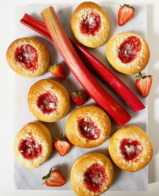 Strawberry Rhubarb Kolaches