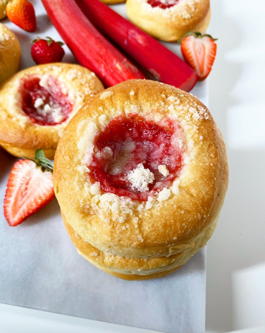 Strawberry Rhubarb Kolaches