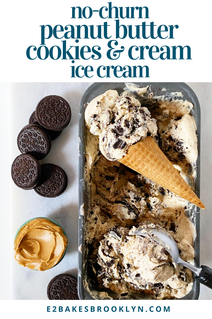 No-Churn Peanut Butter Cookies & Cream Ice Cream