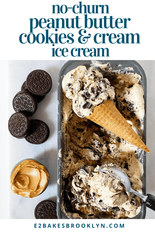 No-Churn Peanut Butter Cookies & Cream Ice Cream