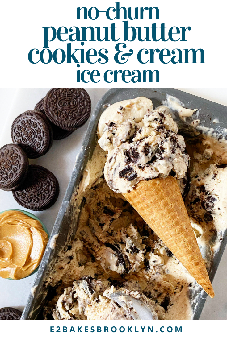 No-Churn Peanut Butter Cookies & Cream Ice Cream