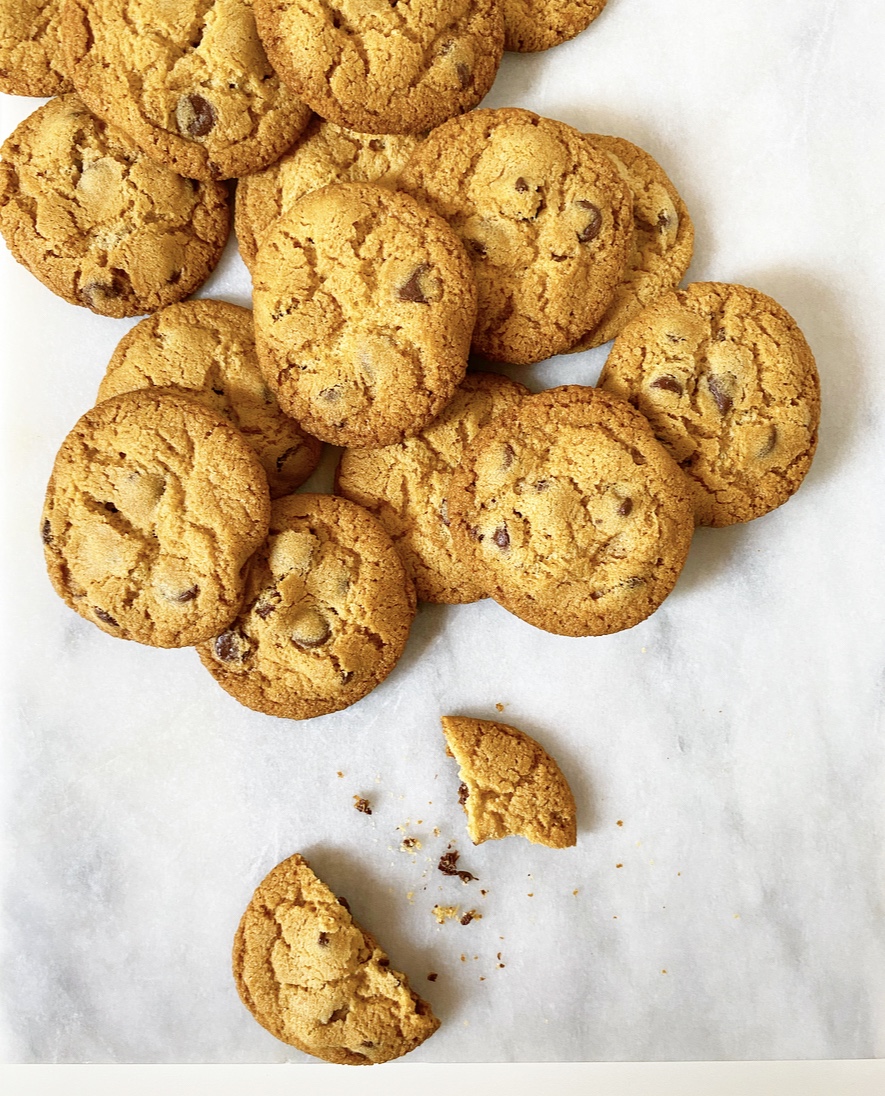 Crispy, Crunchy Chocolate Chip Cookies