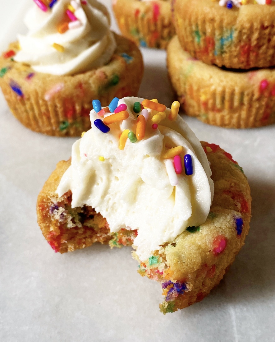Funfetti Cookie Cupcakes