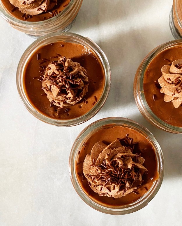 Mini Mason Jar Chocolate Cheesecakes