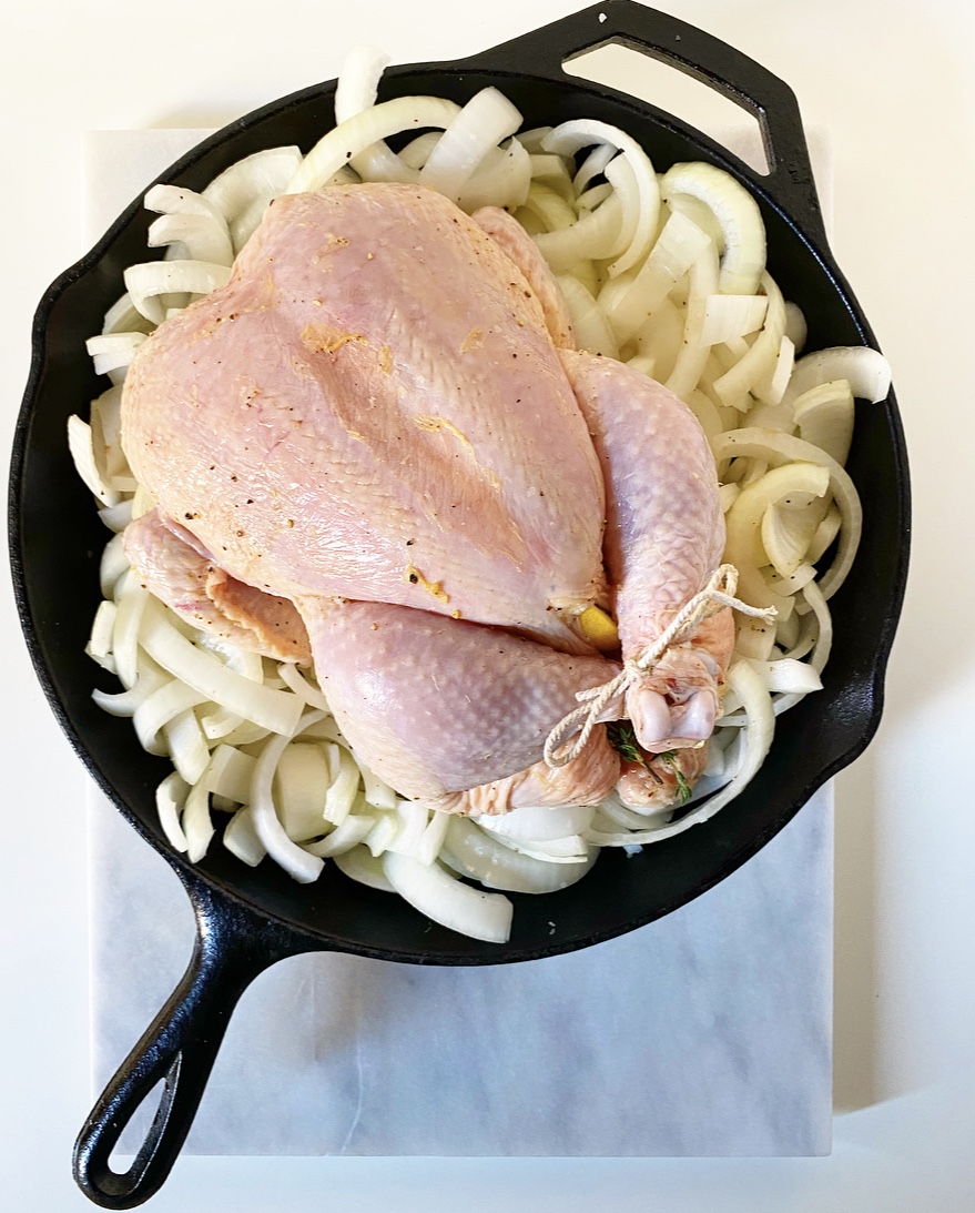 Roast Chicken with Schmaltzy Onions