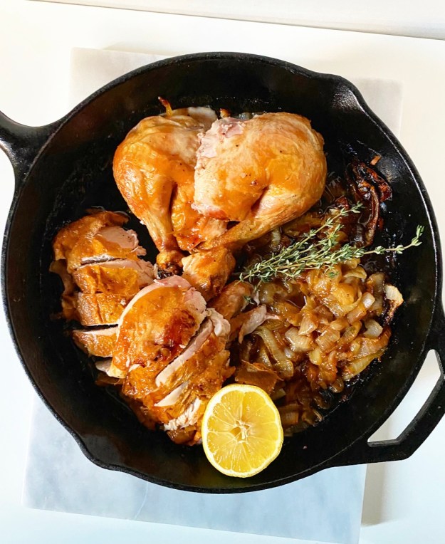 Roast Chicken with Schmaltzy Onions