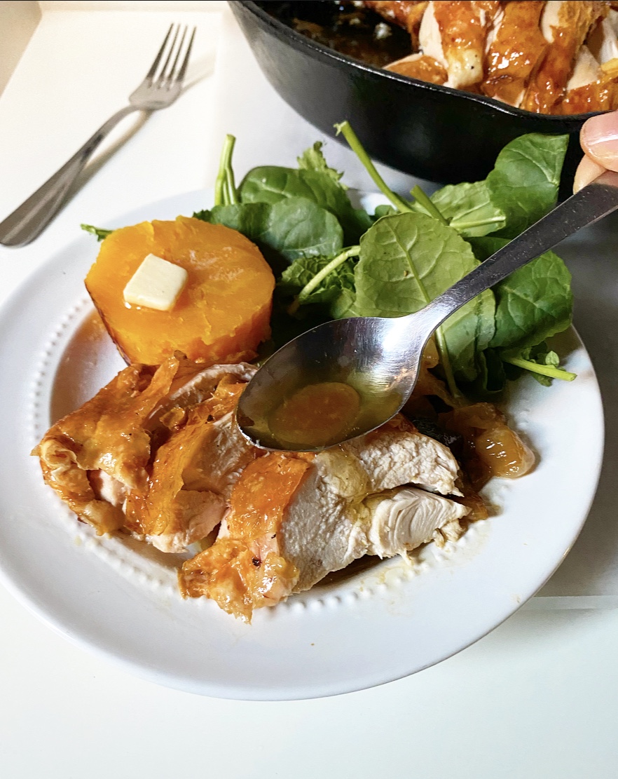 Roast Chicken with Schmaltzy Onions