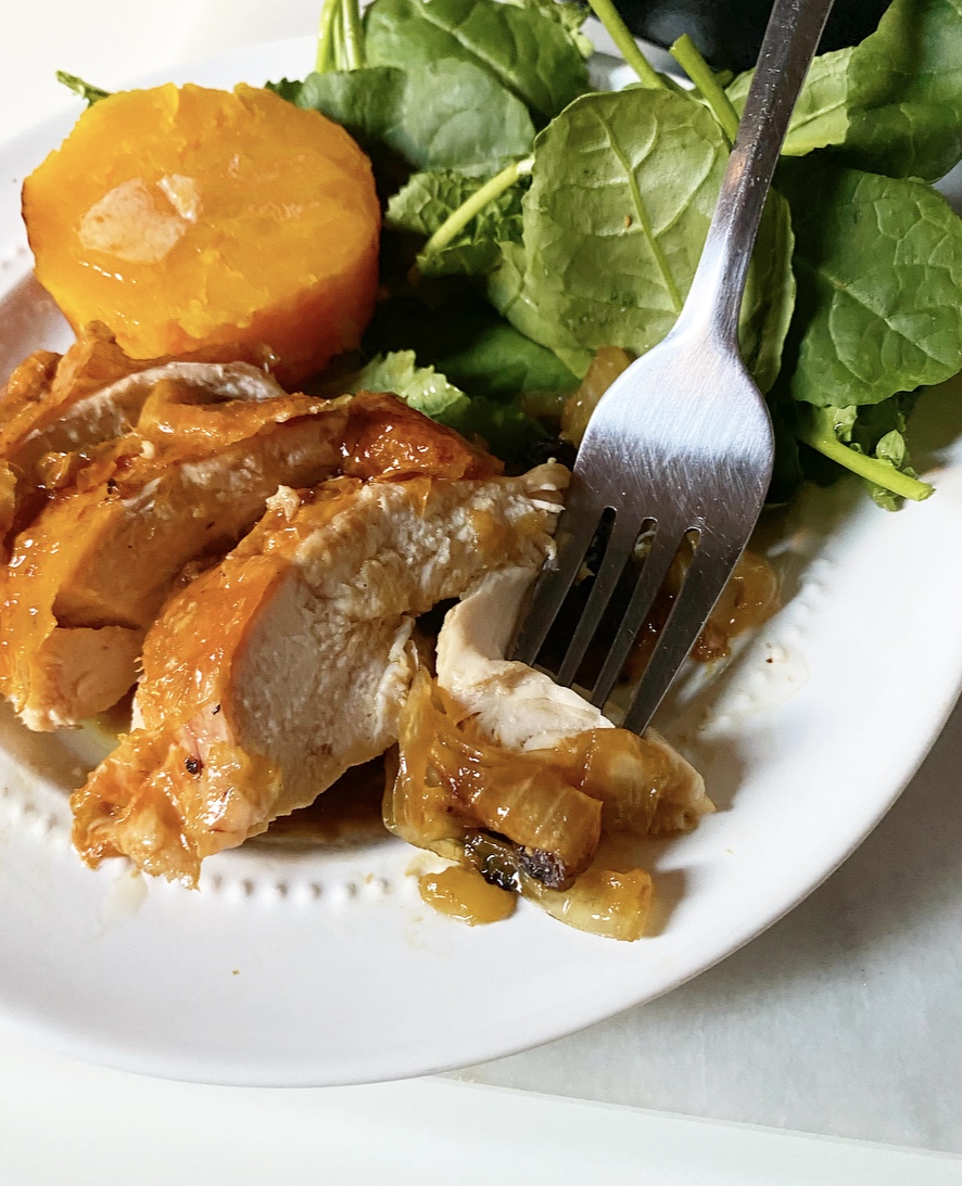 Roast Chicken with Schmaltzy Onions