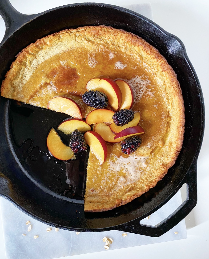 Oatmeal Puff Pancake {Gluten-Free Dutch Baby}