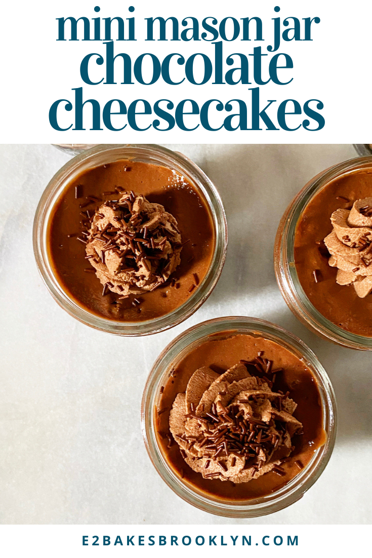 Mini Mason Jar Chocolate Cheesecakes