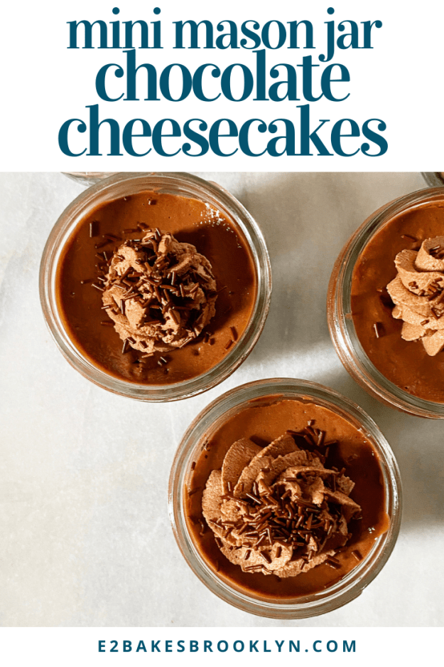 Mini Mason Jar Chocolate Cheesecakes