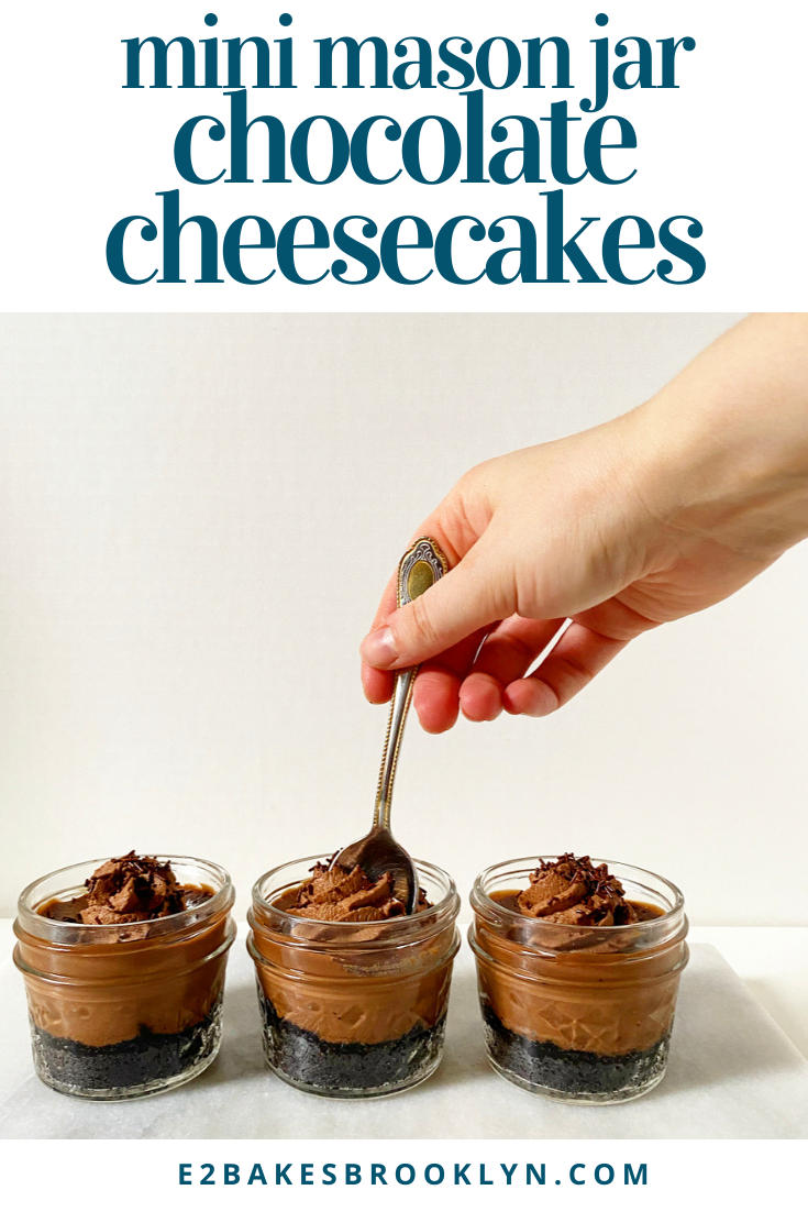 Mini Mason Jar Chocolate Cheesecakes