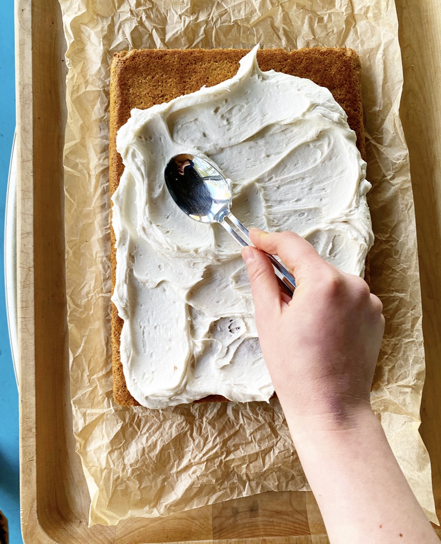 Pumpkin Sheet Cake with Maple Frosting {Vegan & Gluten-Free}