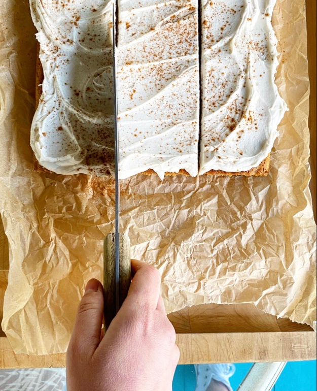Pumpkin Sheet Cake with Maple Frosting {Vegan & Gluten-Free}