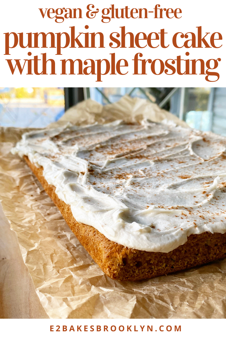 Pumpkin Sheet Cake with Maple Frosting {Vegan & Gluten-Free}