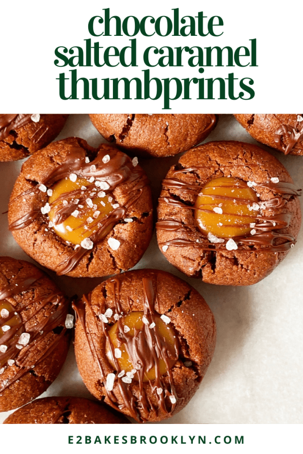 Chocolate Salted Caramel Thumbprints