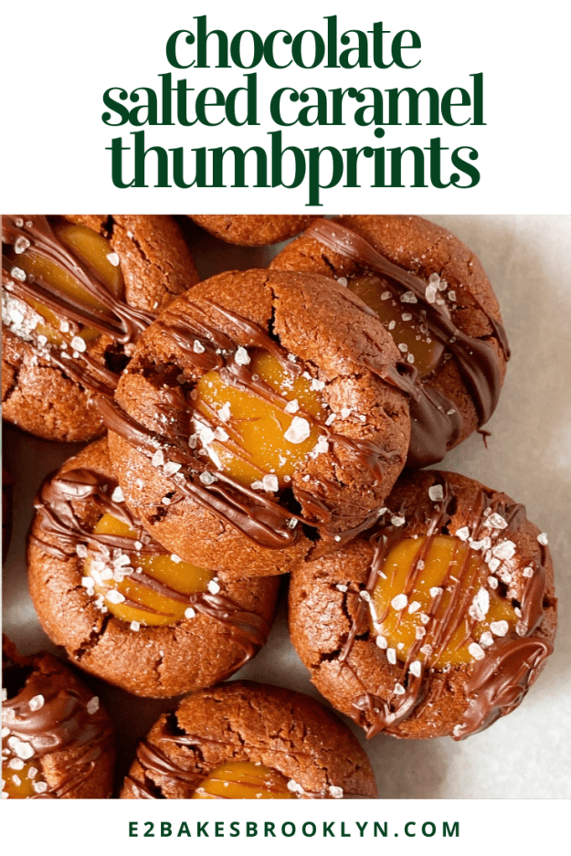 Chocolate Salted Caramel Thumbprints