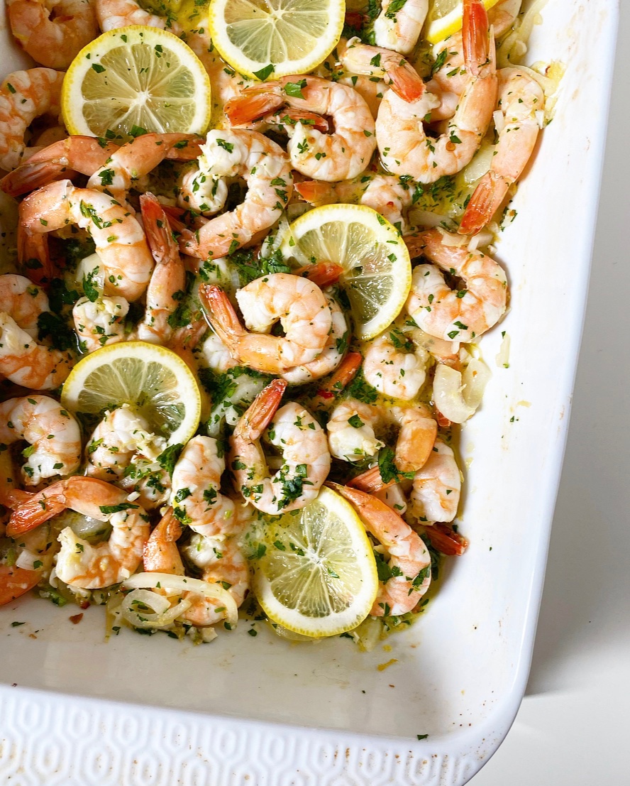 Baked Shrimp with Lemon & Garlic