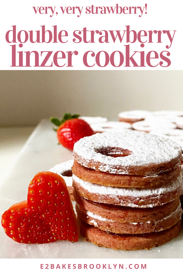 Double Strawberry Linzer Cookies