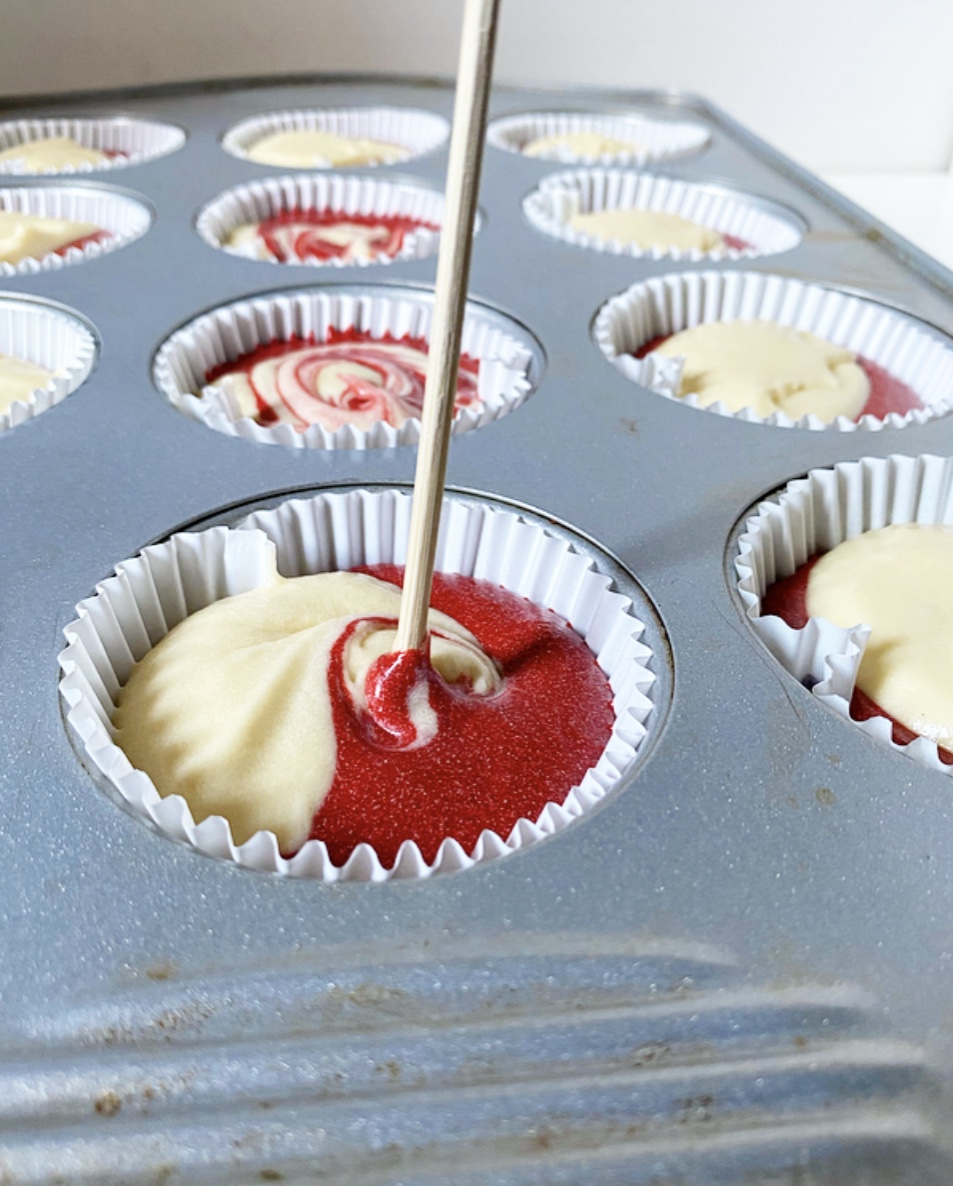 Red Velvet Marble Cupcakes