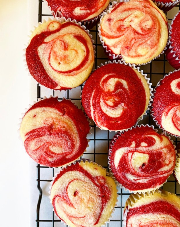 Red Velvet Marble Cupcakes
