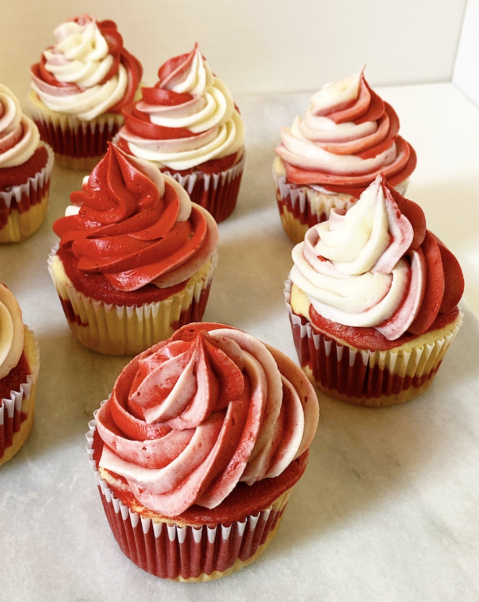 Red Velvet Marble Cupcakes