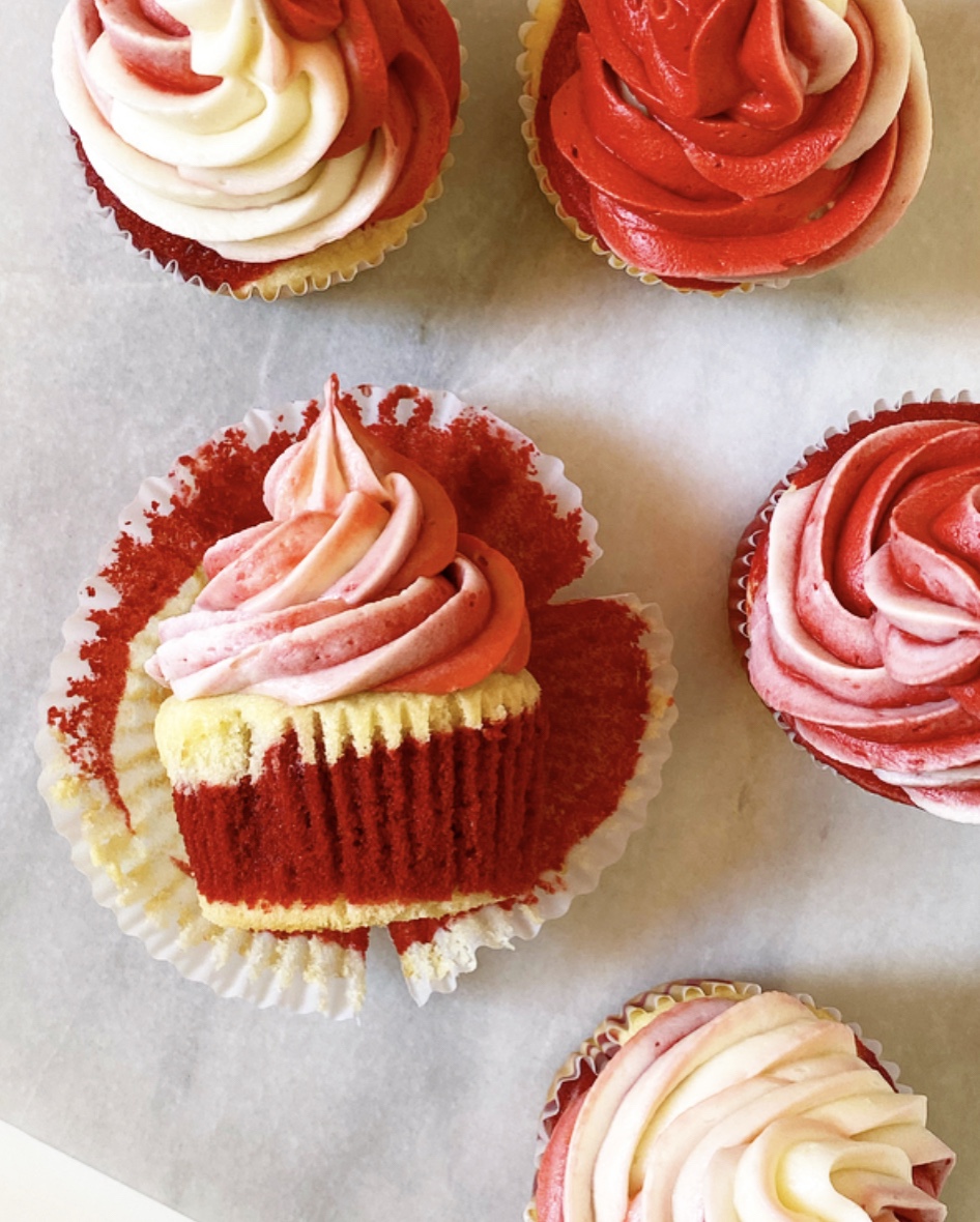 Red Velvet Marble Cupcakes